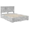 vidaXL Bed Frame Concrete Grey 135 x 190 cm Engineered Wood