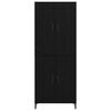 vidaXL Highboard Black Oak 69.5 x 34 x 180 cm Engineered Wood