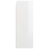 vidaXL Hanging Wall Cabinet High Gloss White 69.5x32.5x90 cm