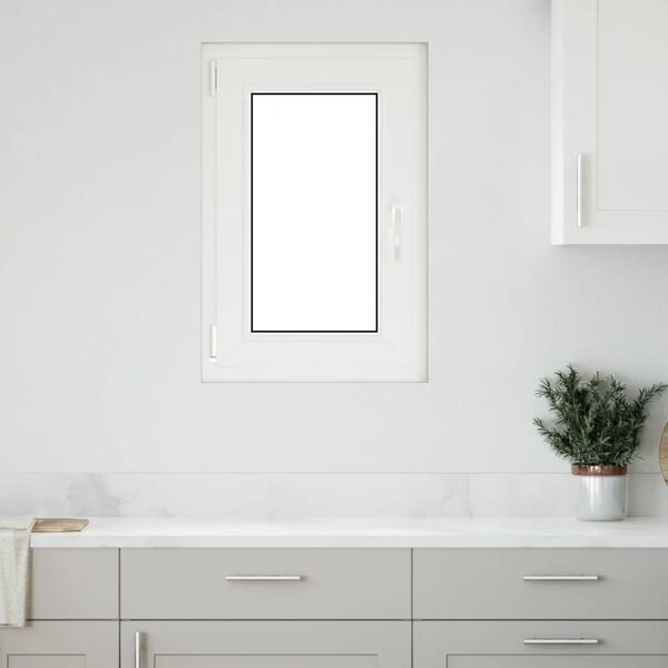 vidaXL Basement Window "RISOR" 50x75 cm Tilt&Turn DIN Left White
