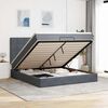 vidaXL Ottoman Bed with Mattresses Dark Grey 160x200cm Velvet