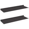 vidaXL Floating Shelf Wall-mounted 2 pcs Black 60 x 18 x 2.5 cm Steel