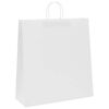 vidaXL Paper Bags 250 pcs with Handles White 45x17x48 cm