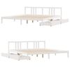 vidaXL Bed Frame without Mattress White 200x200 cm Solid Wood Pine
