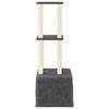 vidaXL Cat Tree with Sisal Scratching Posts Dark Grey 133.5 cm