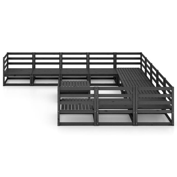 vidaXL 12 Piece Garden Lounge Set Solid Pinewood