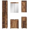 vidaXL Bathroom Furniture Set with Door TULUM Old Wood Engineered Wood
