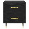 vidaXL Bedside Cabinet with Drawer 2 pcs Black Oak 40 x 35 x 47.5 cm
