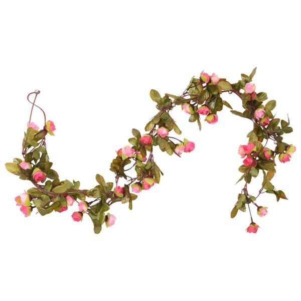 vidaXL Flower Garlands 6 pcs Rose 215 cm
