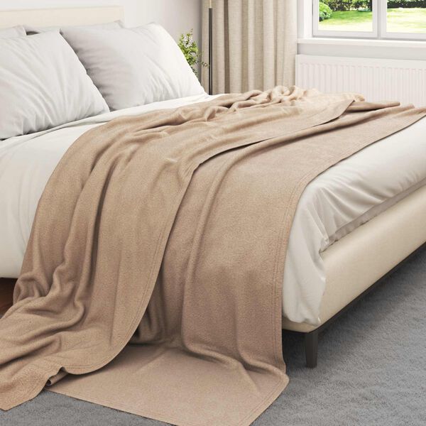 vidaXL Throw Blankets 24 pcs Camel 270 x 240 cm Fleece