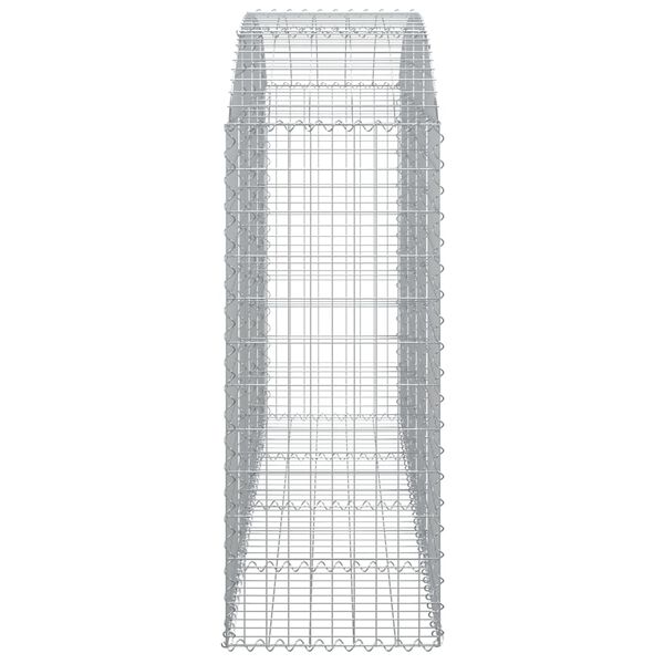 vidaXL Arched Gabion Basket 200x50x120/140 cm Galvanised Iron