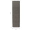 vidaXL Sisal Look Carpet Runner Anthracite 80x300 cm