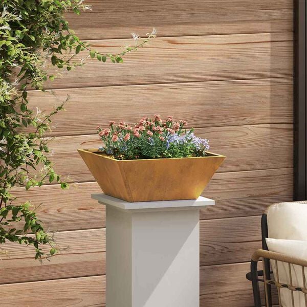 vidaXL Garden Planter Rusty 40 x 40 x 15 cm Weathering Steel