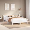 vidaXL Bed Frame without Mattress White 135x190 cm Double Solid Wood Pine