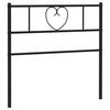vidaXL Metal Replace Headboard Black 107 cm