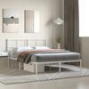 vidaXL Metal Bed Frame without Mattress with Headboard White 120x200cm