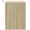vidaXL Bedside Cabinet with LED Lights Sonoma Oak Engineered Wood