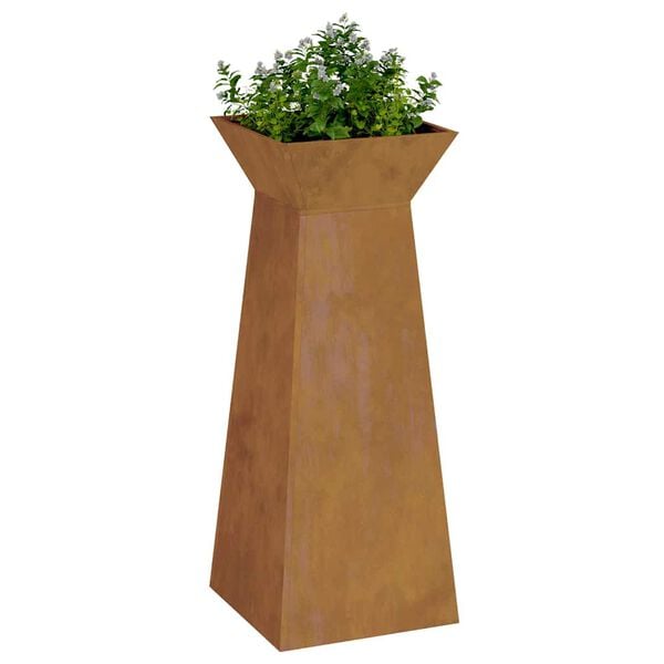 vidaXL Pillar Planter Silver 40 x 40 x 100 cm