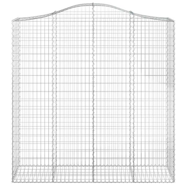 vidaXL Arched Gabion Baskets 8 pcs 200x50x200/220 cm Galvanised Iron