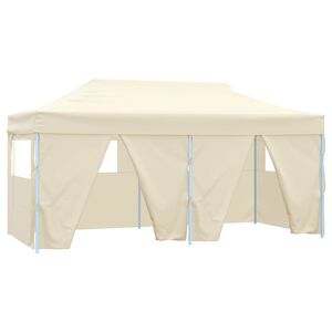 vidaXL Party Tent Folding Cream 291 x 580 x 315 cm Oxford Fabric