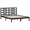 vidaXL Bed Frame without Mattress Black 160x200 cm Solid Wood