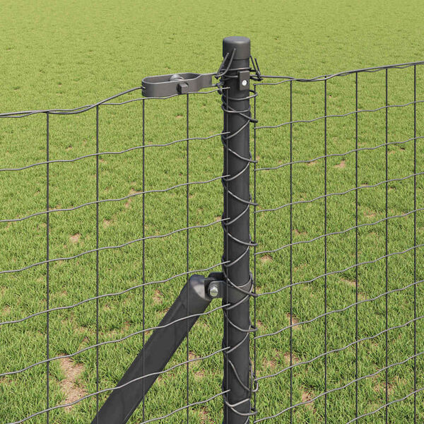 vidaXL Fence Post Other 26 pcs Grey 3.2 x 3.2 x 150 cm Steel