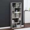 vidaXL Book Cabinet Concrete Grey 67x24x161 cm Engineered Wood