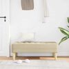 vidaXL Bench Cream 113 x 57 x 39 cm Fabric