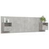 vidaXL Bed Headboard with Cabinets Concrete Grey Engineered Wood