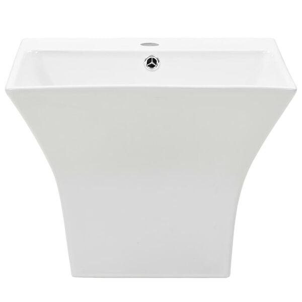 vidaXL Wall-mounted Basin Ceramic White 500x450x410 mm