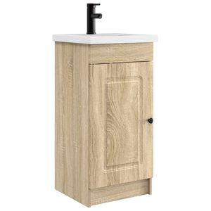 vidaXL Bathroom Vanity with Sink Sonoma Oak 42 x 40 x 84.5 cm