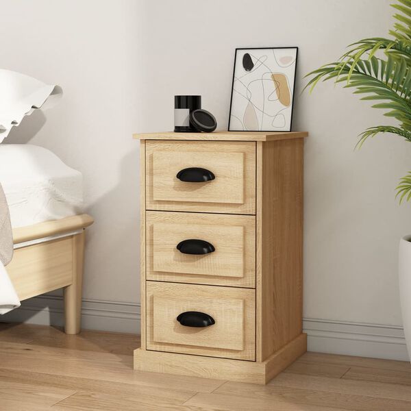 vidaXL Bedside Cabinet Sonoma Oak 39x39x67 cm Engineered Wood