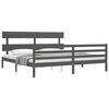 vidaXL Bed Frame without Mattress Grey 200x200 cm Solid Wood