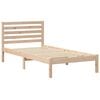 vidaXL Bed Frame with Headboard Brown 75 x 190 cm Solid Pine Wood