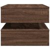 vidaXL Coffee Table with LED Lights Brown Oak 90x50x40 cm