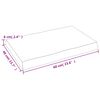 vidaXL Table Top Dark Brown 60x40x(2-6) cm Treated Solid Wood Live Edge