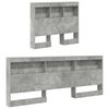 vidaXL Storage Headboard Concrete Grey 90 cm Engineered Wood