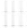 vidaXL Embedded Fence Post 44 pcs Silver 200 cm Powder-Coated Steel