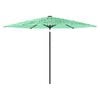 vidaXL Garden Parasol with Steel Pole Green 288x288x225 cm