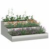vidaXL Garden Planter Silver 90 x 90 x 35 cm Galvanised Steel