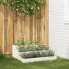 vidaXL Garden Planter White 90 x 90 x 35 cm Cold-rolled Steel