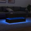 vidaXL Coffee Table with LED Lights Black Oak 90x50x40 cm