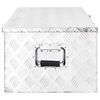 vidaXL Storage Box Silver 90x47x33.5 cm Aluminium
