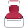 vidaXL Sun Lounger Folding 2-person 2 pcs Red 58 x 188 x 77cm Fabric
