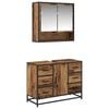 vidaXL Bathroom Furniture Set 2 pcs Old Wood Engineered Wood