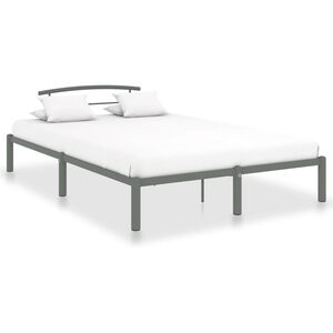 vidaXL Bed Frame without Mattress Grey Metal 120x200 cm