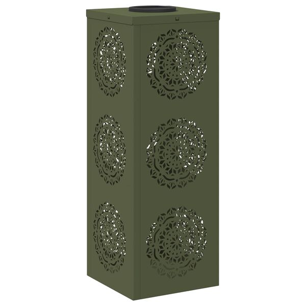 vidaXL Solar LED Pathway Light 2 pcs Olive Green Cold Rolled Steel