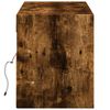vidaXL TV Wall Cabinet with LED Lights Smoked Oak 140x31x38 cm