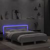 vidaXL Bed Frame with LED White 152 x 203 cm Engineered Wood