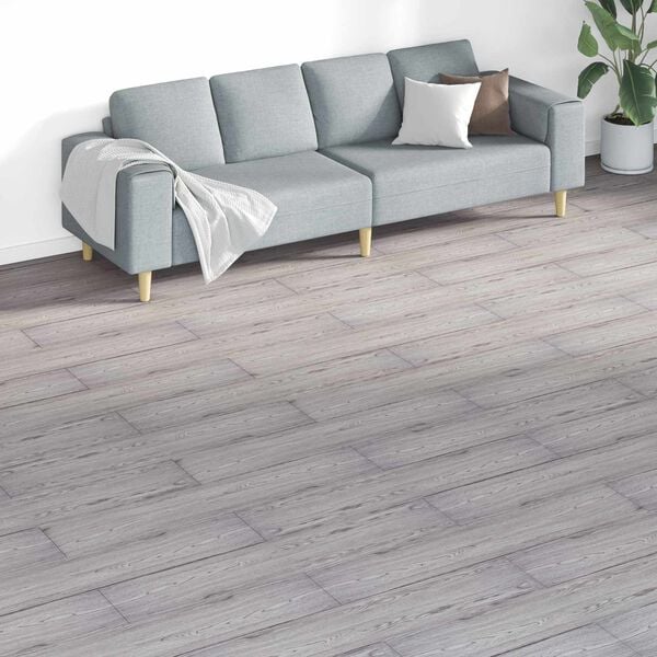 vidaXL Flooring Planks 18 pcs Dark Grey 5.26 m&sup2; PVC